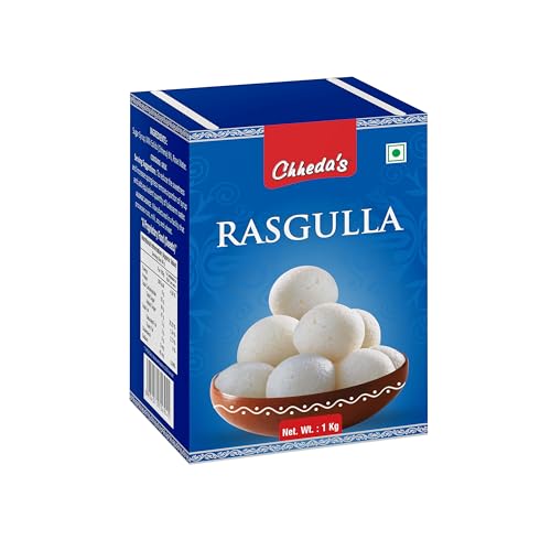 Image of Chheda's - Rasgulla - Indian Sweets - Tin Sweets - Festive Gift Pack - 1000 Gm Pack of 1