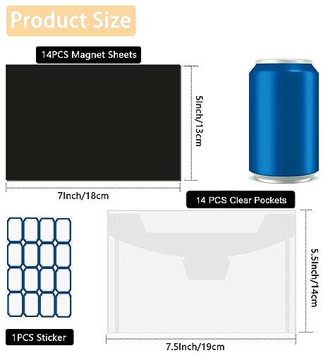 Image of 28 PCS Die Cut Storage Envelopes with 1 mm Thick Magnetic Sheets for Die Storage, 5.5 x 7.5 Inch Die Storage Pockets and Magnet, Clear Stamp and Die Storage Pockets