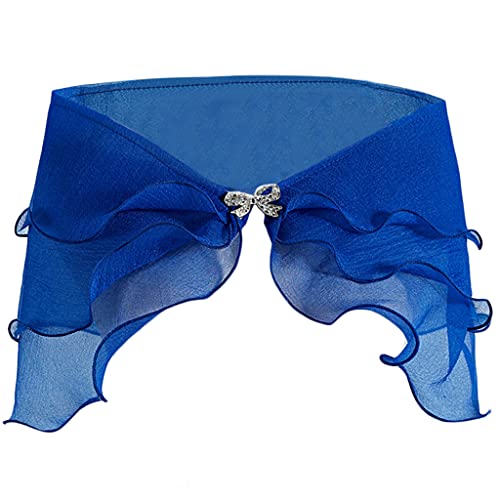 Shawl,Women Layered Gauze Shawl Wrap Shrug for Buckle Wedding Dress Up Off Shoulder