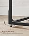 VASAGLE C-Shaped End Table, Small Side Table for Couch, Sofa Table with Metal Frame for Living Room, Bedroom, Bedside, Ebonized Oak and Black