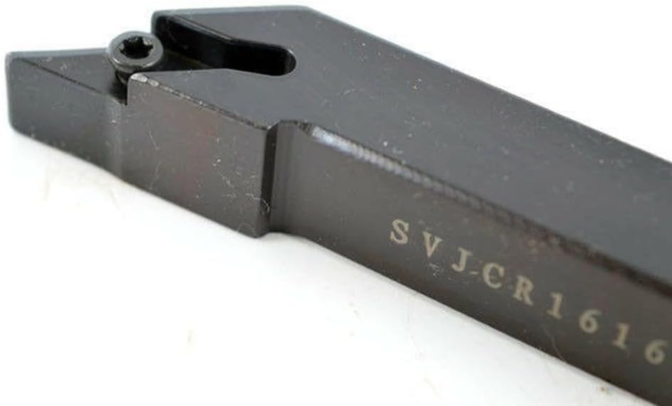 SVJCR1616H16 Lathe Turning Tool Holder 16mm Alloy Steel Right Hand with VCMT160404 VCMT331 Carbide Inserts CNC Semi-Finishing Finishing 10pcs Blades
