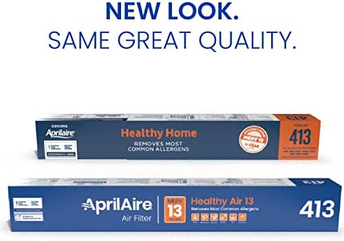 AprilAire 413 Replacement Filter for AprilAire Whole House Air Purifiers - MERV 13, Healthy Home Allergy, 16x25x4 Air Filter (Pack of 2)