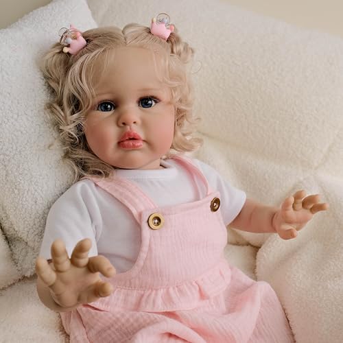 Muñeca Reborn Realista Ellie 24 Pulgadas Cuerpo de Tela miniatura 4