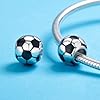 Breloque en forme de ballon en argent sterling 925, breloque de sport, breloque pour anniversaire - pour bracelet à breloques Pandora motif ballon de football #2