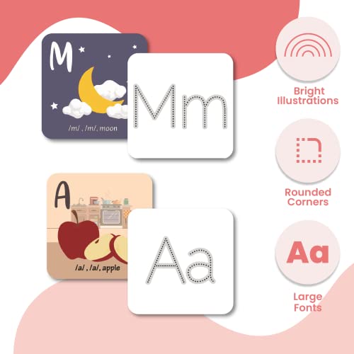 Image of Alphabets Flash Cards | 26 Laminated Cards | Age Group: 2-4 Years | Educational & Fun Activity for Kids