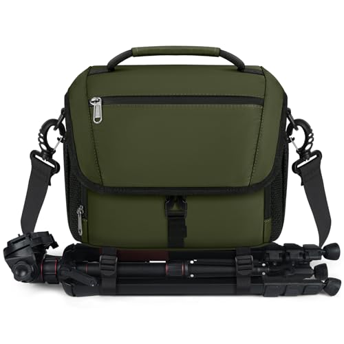 Camera Bag Professional Camera Case Small DSLR Camera Bags with Rain Cover Water Resistant Crossbody Camera Sling Bag for Canon Nikon Sony Pentax SLR