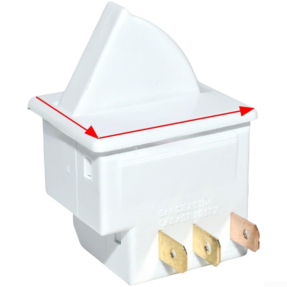 Interruptor Pulsador Nevera 3 Pines Piezas Frigorífico Activación Automática Temperatura Variable 20x30mm(Gate Control Two)