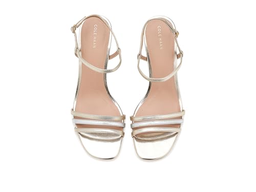 Cole Haan Cole Haan Women's Sandals - Michelina Strappy, Soft Gold/Silver Leather, 6.5-B US
