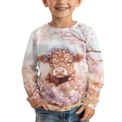 Image of Uourmeti Girls Graphic Tees Long Sleeve T Shirts for Teens Casual Tshirts Junior Sportswear Fall Tops