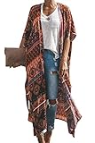 Eigenschaften-----Kimono-Ärmel, Taillenbindung, Retro-Muster, knöchellang