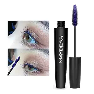 Maydear Waterproof Color Mascara, Longlasting, Smudge-Proof, Voluminous and Charming Mascara, Multiple colors available–Purple，0.35 Ounce