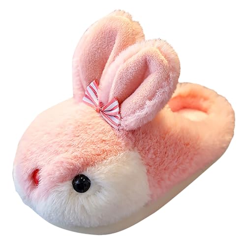 Kids Toddler Bunny Slippers Boys Girls Cute Animal Indoor House Shoes Non-Slip Slippers Warm Plush Fuzzy Shoes