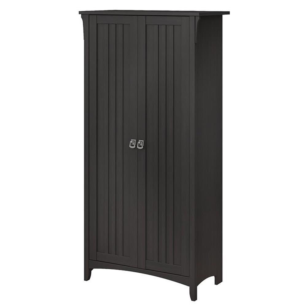 Bush Home Salinas Kitchen Pantry Cabinet with Doors in Vintage Black