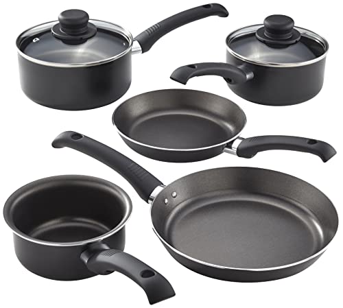 Judge Everyday Jdayb1B 7-Piece Kitchen Pots And Pans Set Non-Stick, 1Qt Milk Pan, 2Qt And 3Qt Saucepans With Lids, 8" And 9.5" Frying Pans, Kitchen Cookware Sets - 5 Year Guarantee #TOP3