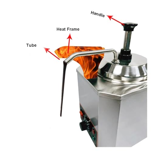 Máquina dispensadora de refrescos para dulce caliente, queso nacho y calentador de chocolate, perfecta para fiestas, eventos y concesiones