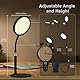 Trayvespace SAD Lampe, SAD Lichttherapie-Lampe, UV-freie 10000 Lux Sonnenlampe, Therapie mit 3 Lichtfarben und 9 einstellbaren Helligkeiten und 3 Timer (Schwarz)
