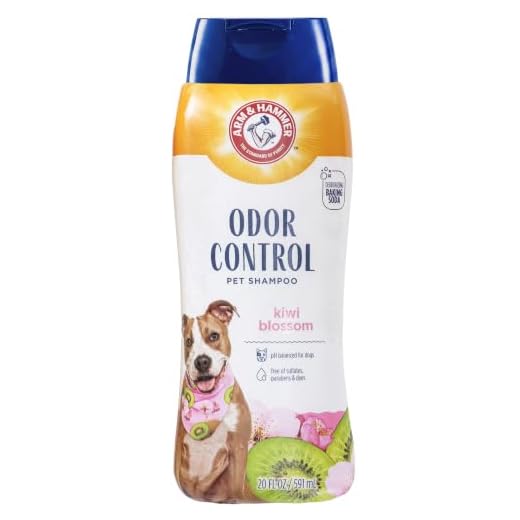 Arm & Hammer Super Deodorizing Shampoo For Dogs - Odor Eliminating Dog Shampoo For Smelly Dogs & Puppies With Arm & Hammer Baking Soda -- Kiwi Blossom Scent, 20 Fl Oz
