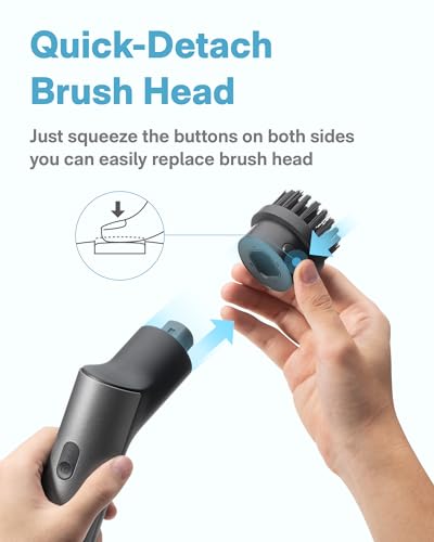 Image of HOTO 3 Pcs Replacement Brush Heads for Cordless Spin Scrubber, Suitable for HOTO Electric Scrubber Only, Power Cleaning Brushes for Bathroom Floor Tile