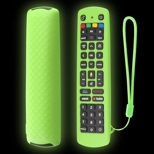 Image of RAYA Silicone Cover Compatible with Jio Tv Set Top Box Remote Protective Case with Lanyard [ Remote NOT Included ] (Green)