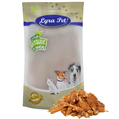 Lyra Pet® 1 kg Wrap mit Hühnerfleisch und Fisch | Geschmackvoller Kausnack | Belohnungs- und Trainingssnack | Proteinreiches Leckerli für alle Hunde | Fettarmes Hundefutter | Wiederverschließbar