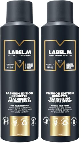 Image of LABEL.M Fashion Edition Brunette Texturising Volume Spray 200ml (Pack of 2)