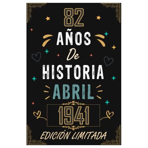 CUADERNO, 82 AÑOS DE HISTORIA ABRIL 1941 EDICIÓN LIMITADA: Regalo de 82 cumpleaños para mujeres y hombres, ideas de 82 cumpleaños... un cumpleaños... ... regalo de 82 cumpleaños para él/ella.