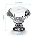 Neewer 30mm Clear Crystal Glass Diamond Shape Door Knob Drawer Pull Handle for Cabinet, Drawer, Cupboard, Wardrobe Home Decoration (12Pack)