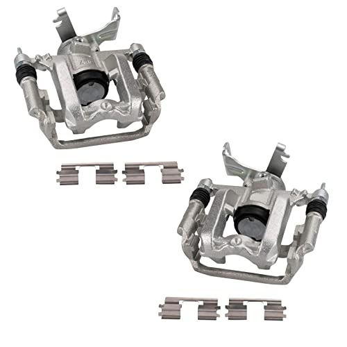 Image of TRQ Rear Driver and Passenger Side Brake Caliper Set Hardware Compatible with 13-17 Buick Encore 13-17 Chevrolet Sonic 15-17 Trax