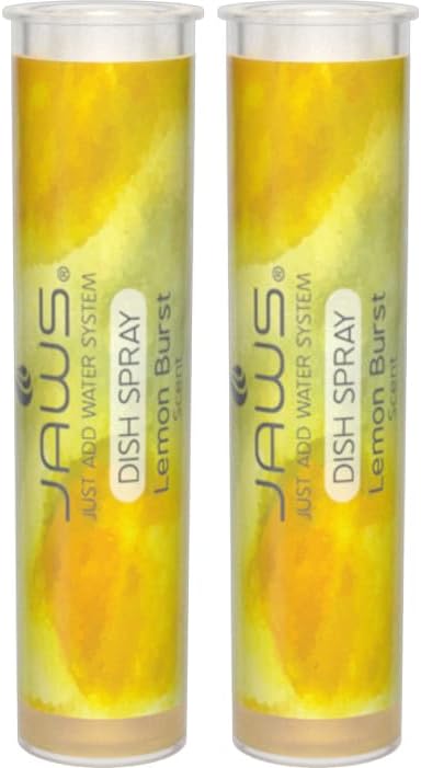 Miniatura 5 de JAWS Kit de limpiador en aerosol para platos, botella recargable de 15 onzas, 2 repuestos perfumados de limón, tu solución para platos espumosos,