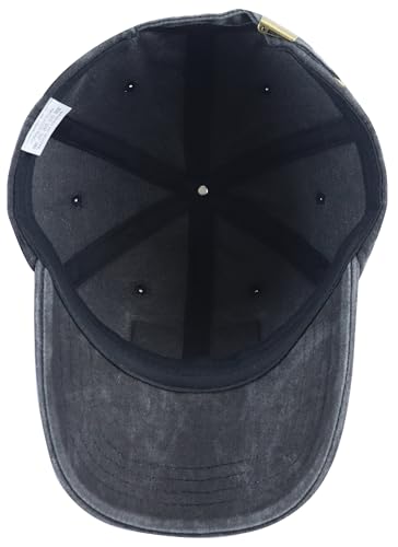 Image of Fishing Papa Hats for Men, Vintage Cotton Fishing Decor Leather Patch Baseball Cap for Dad Papa