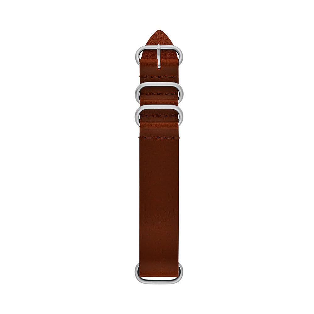 FOSSIL Men's LiteHide Watch Strap 22mm, Reddish Brown, 22 mm, Casual