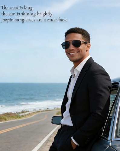 Image of Joopin Polarized Aviator Sunglasses for Men Women Double Bridge Sun Glasses UV Protection Teardrop Shades Sunnies