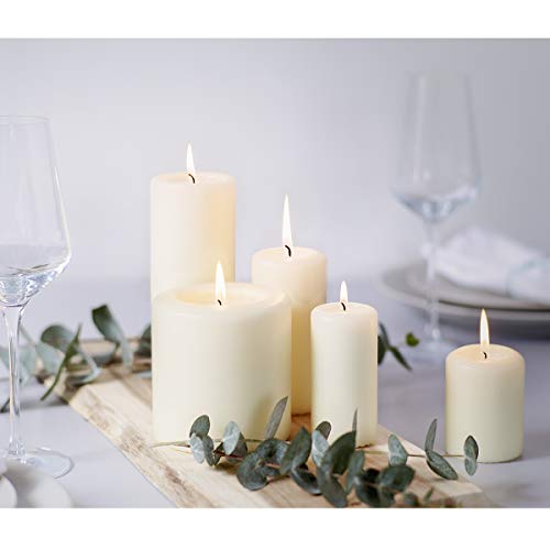 Bolsius Ivory Pillar Candles – 3X4 Unscented Candle Set Of 6 – Dripless, Smokeless, And Clean Burning Household Dinner Candles – Perfect For Weddings, Parties, Dinners Decorative Candles #TOP2