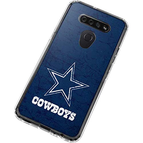 Skinit Clear Phone Case Compatible with LG K51/Q51 - Officially Licensed NFL Dallas Cowboys Distressed Design
