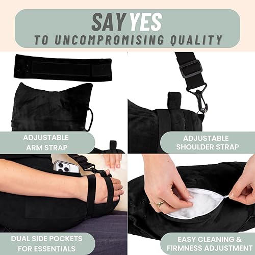 MOYOAMA Post Shoulder Surgery Pillow for Sleeping – Left/Right Arm Support with Adjustable Straps & Custom Firmness for Restful Recovery – Rotator Cuff, Bursitis, & Frozen Shoulder Pillow Post Surgery by MOYOAMA - Image 4