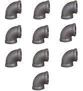 GeilSpace Elbow, Malleable Iron Pipe Fittings - Vintage DIY Industrial Shelving, Industrial Decor...