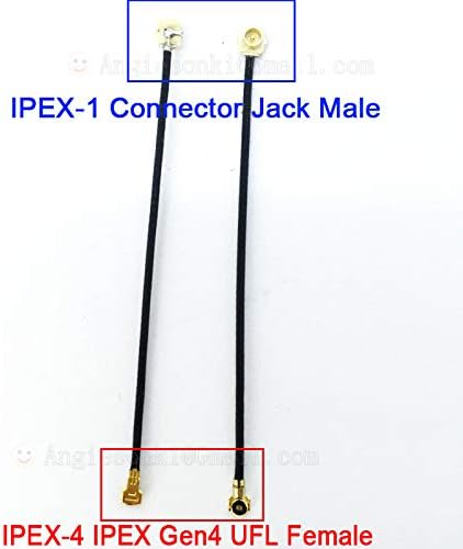 Miniatura 3 de HUYUN Antena IPEX 4 a IPEX 1 de 3 piezas para BCM94360CSAX  BCM94360CS2  BCM94360CS2AX  BCM94352Z