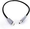 Coverzone Type-C to Micro USB Cable, USB Type C - Micro B OTG Cable Male to Male Charging Data Transmission, 30 Centimeter Cable ZR796-30cm Cable