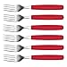 Victorinox Limited Edition 5.1541 - Set di 6 forchette da tavola in acciaio INOX (rosso)
