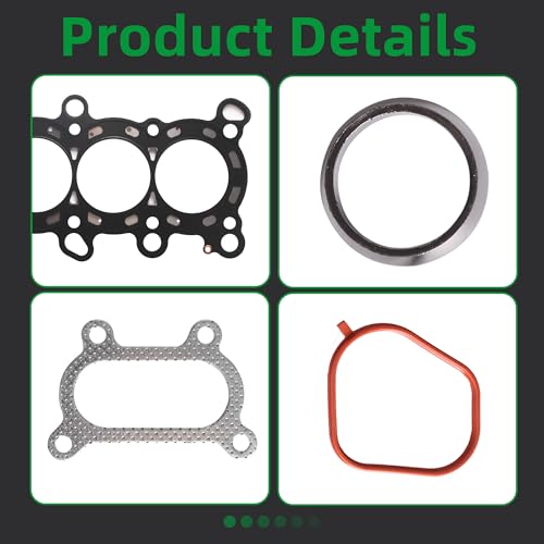 Image of Head Gasket Set HS26397PT Fits for Honda Civic 2006-2015,for Honda HR-V 1.8L L4 Gas SOHC 2016-2020,OE 12251R60U01,12251RNAA01,12251RNAA02,17107RNAA01,VS50741R(63pcs)