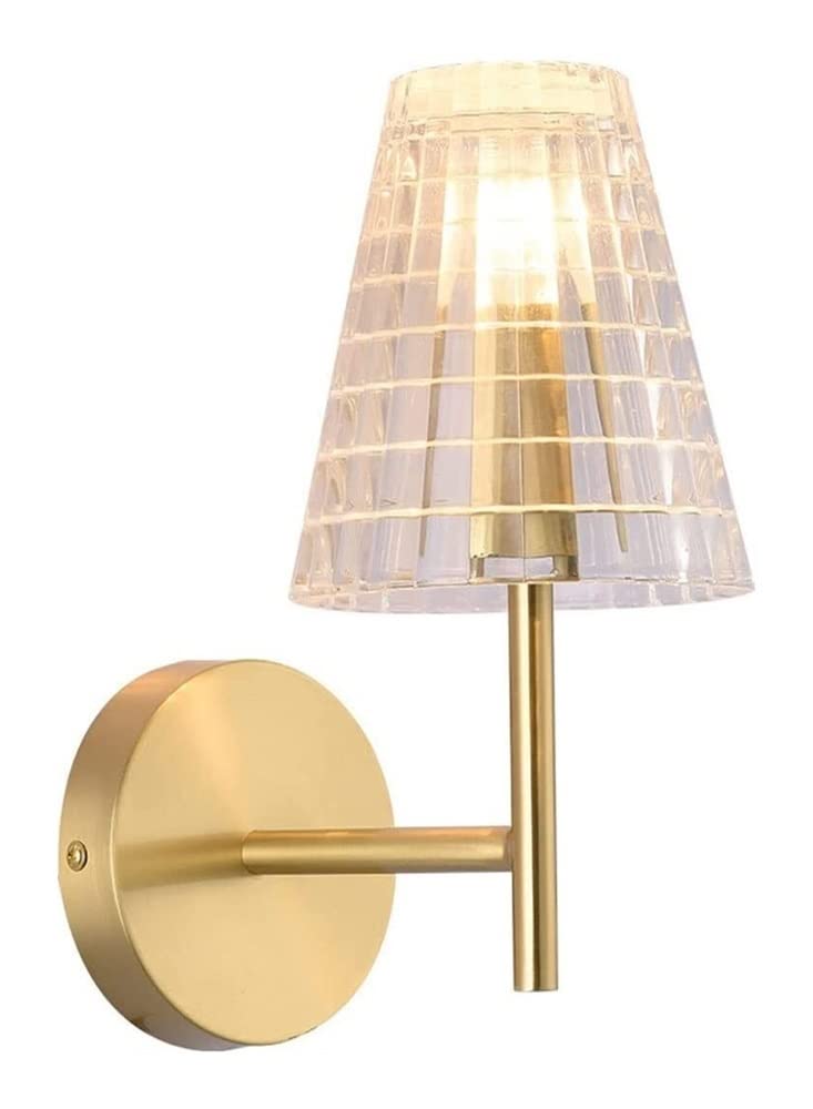 ZTCHSENZT Wall Sconces, Crystal Wall Lamp Luxury Gold Wall Sconce Crystal Wall Light Fixtures for Bedroom Living Room Bedside Hallway Copper + Crystal Glass,Onecolor