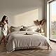 BOHORIA® Tagesdecke 220x240 cm Tulum XXL | 100% Baumwolle | Oeko-Tex® | Wohndecke Sommerdecke - Baumwolldecke als Bett-Überwurf, Couch-Überwurf, Sofa-Decke | extra-groß (Natural Cotton, 220 x 240 cm)