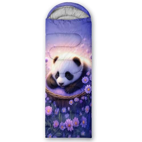 Bolsa de Dormir AILONEN para Camping con Diseño Panda21, Ligera, Impermeable, para 3 Estaciones, Tamaño 31" x 90" miniatura 5