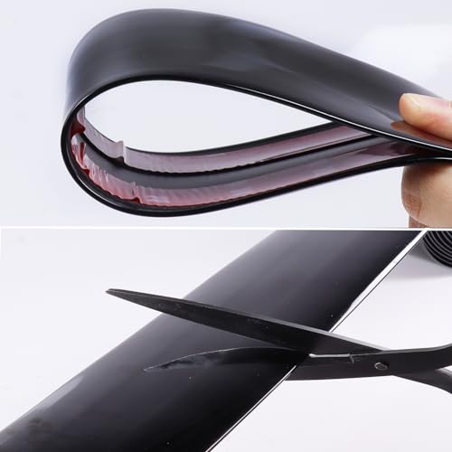 Car Elements 25FT Automotive Trim Molding 1"(25mm) Wide Car Side Moldings(Self Adhesive) UV Protected Scratch-Proof for All Vehicles Body Door Window Bumper, Glossy Black - Thumbnail 4