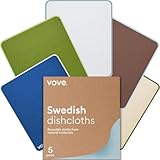 Vove Schwedische Geschirrtücher 5er Pack | Wiederverwendbare Papiertücher | Öko-Reinigungstücher...