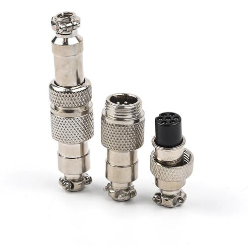 Conector circular GX12 tipo tope de 2 a 7 pines para cableado aéreo seguro