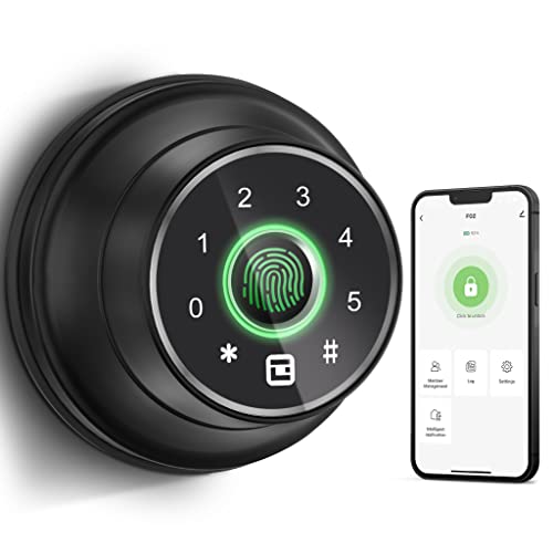 Geektale 4-In-1 Keyless Entry Door Lock-Fingerprint Door Lock Smart Door Lock With Keypad Biometric Smart Locks For Front Door Deadbolt Lock, App Control, For Front Door Lock Exterior Door Lock #TOP1