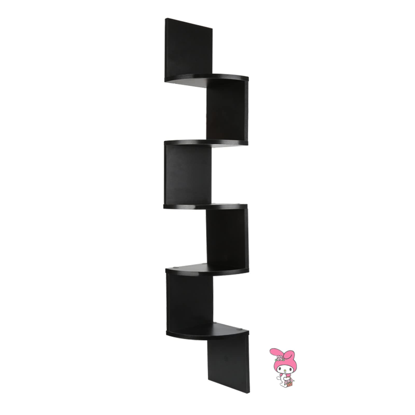 thumbnail: Wandplank Hoekplank 5 Niveaus - 120cm Zigzag Ophangplank Eiken Kleur Voor Boeken En Decoratie