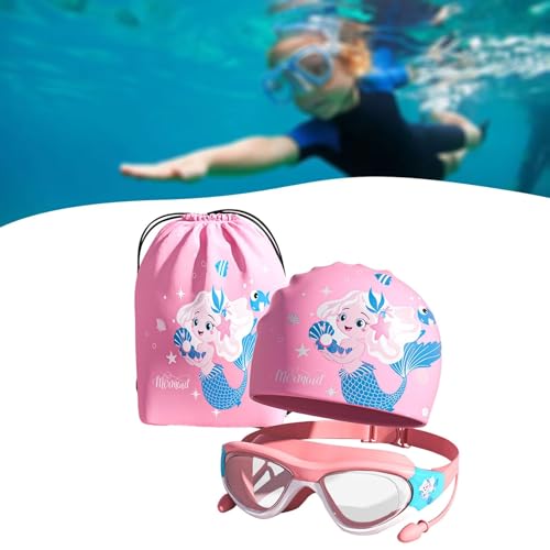 Lunettes de natation pour enfants avec bonnet et sac de plage légères - 5