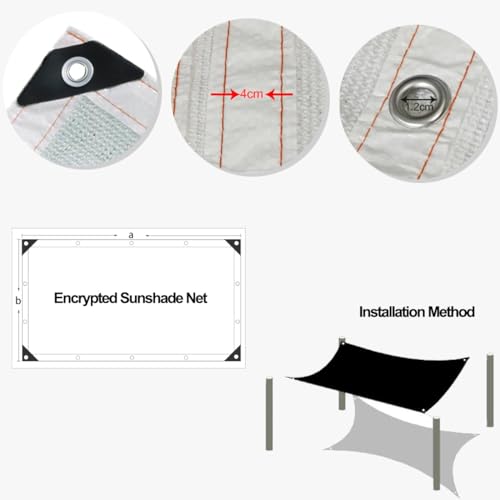 Filet d'ombrage de terrasse indéchirable 4x5m protection solaire pergola toit